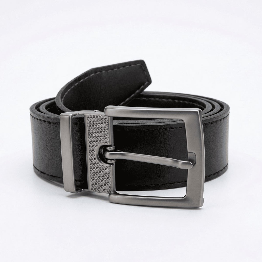 Cinto Dupla Face Premium Masculino Ajustável — Dupla Face com Duas Cores em Uma Só Peça, Fivela Resistente e Material de Acabamento Premium, Versátil e Elegante para Compor Looks Sociais e Casuais no Dia a Dia