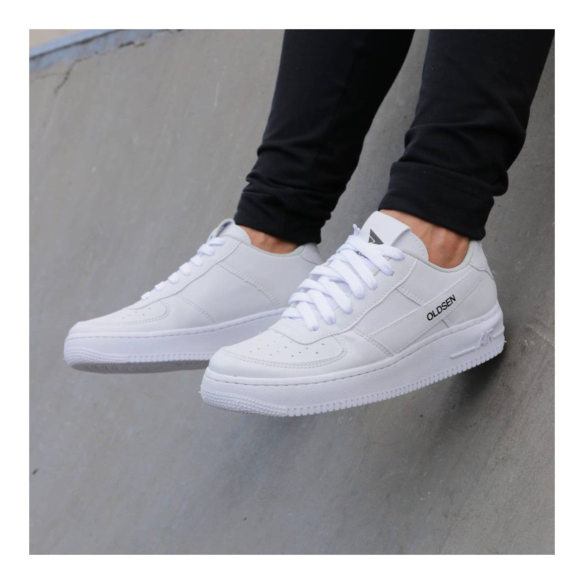 Tênis Masculino Casual Esportivo — Branco — vista superior