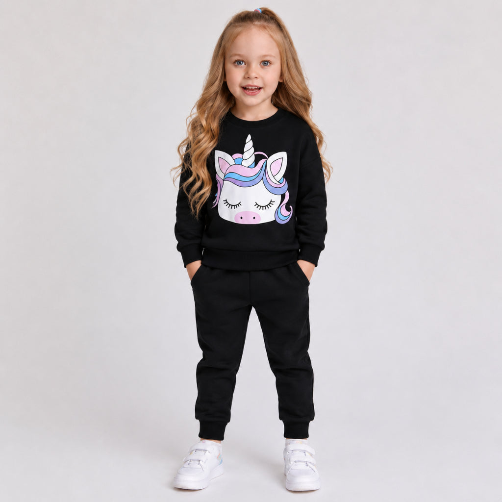 Conjunto Moleton Infantil Menina Blogueirinha Unircornio Calça Jogger