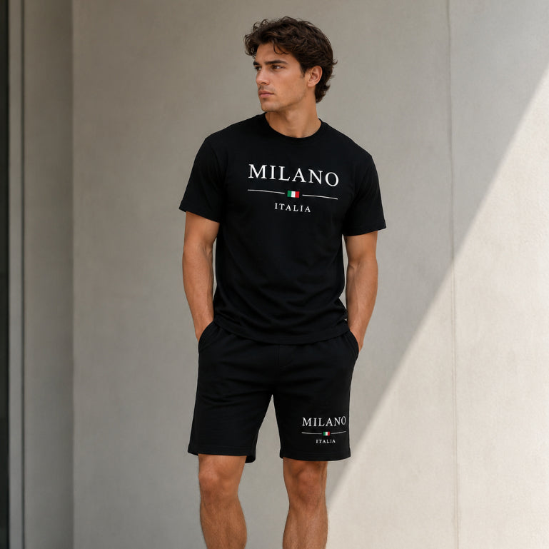 Conjunto Masculino Camiseta e Short Tectel Milano Kit Com