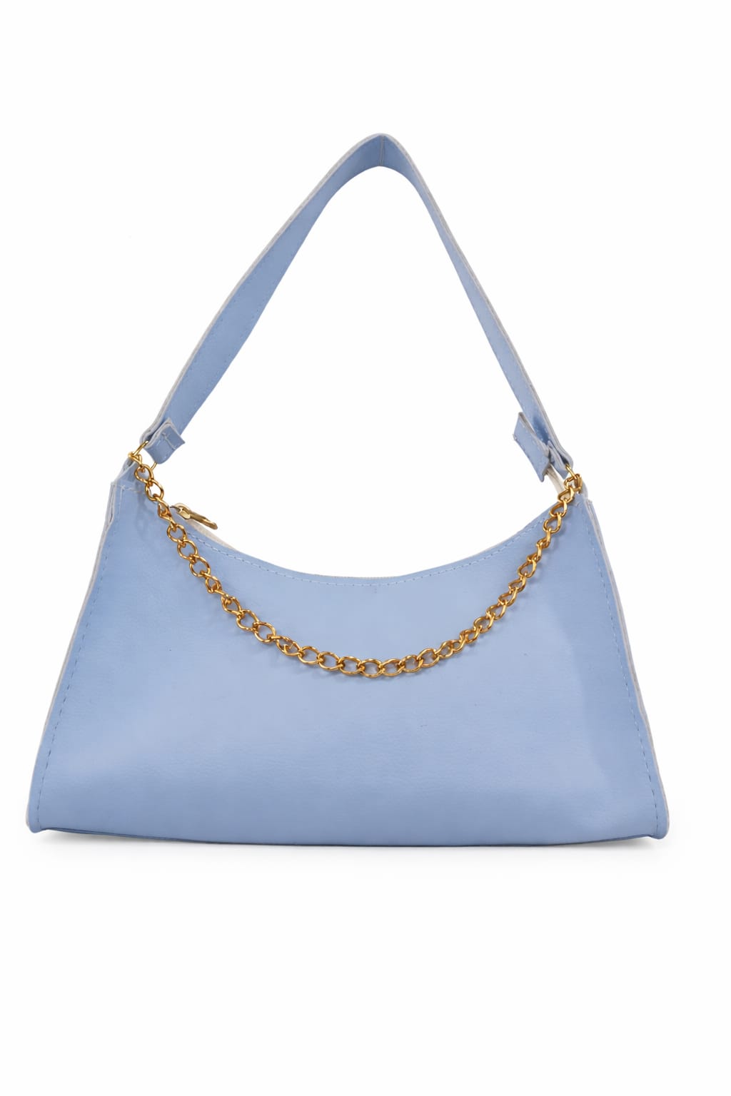 Bolsa baguete corrente feminina cor azul