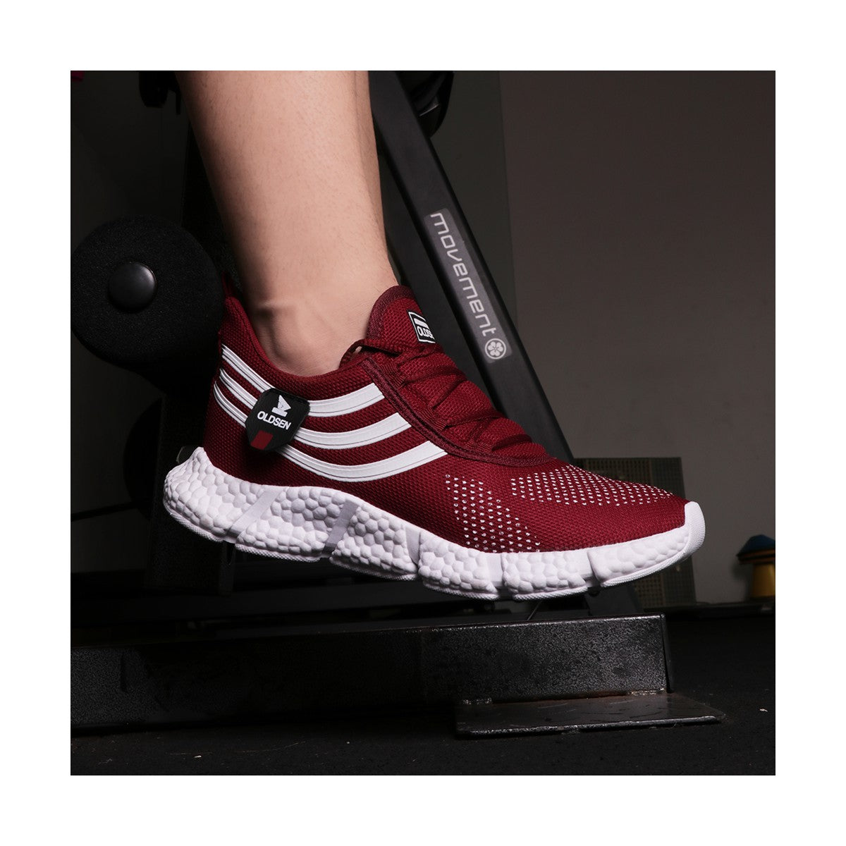 Tênis Masculino Casual Esportivo — Bordô — vista superior