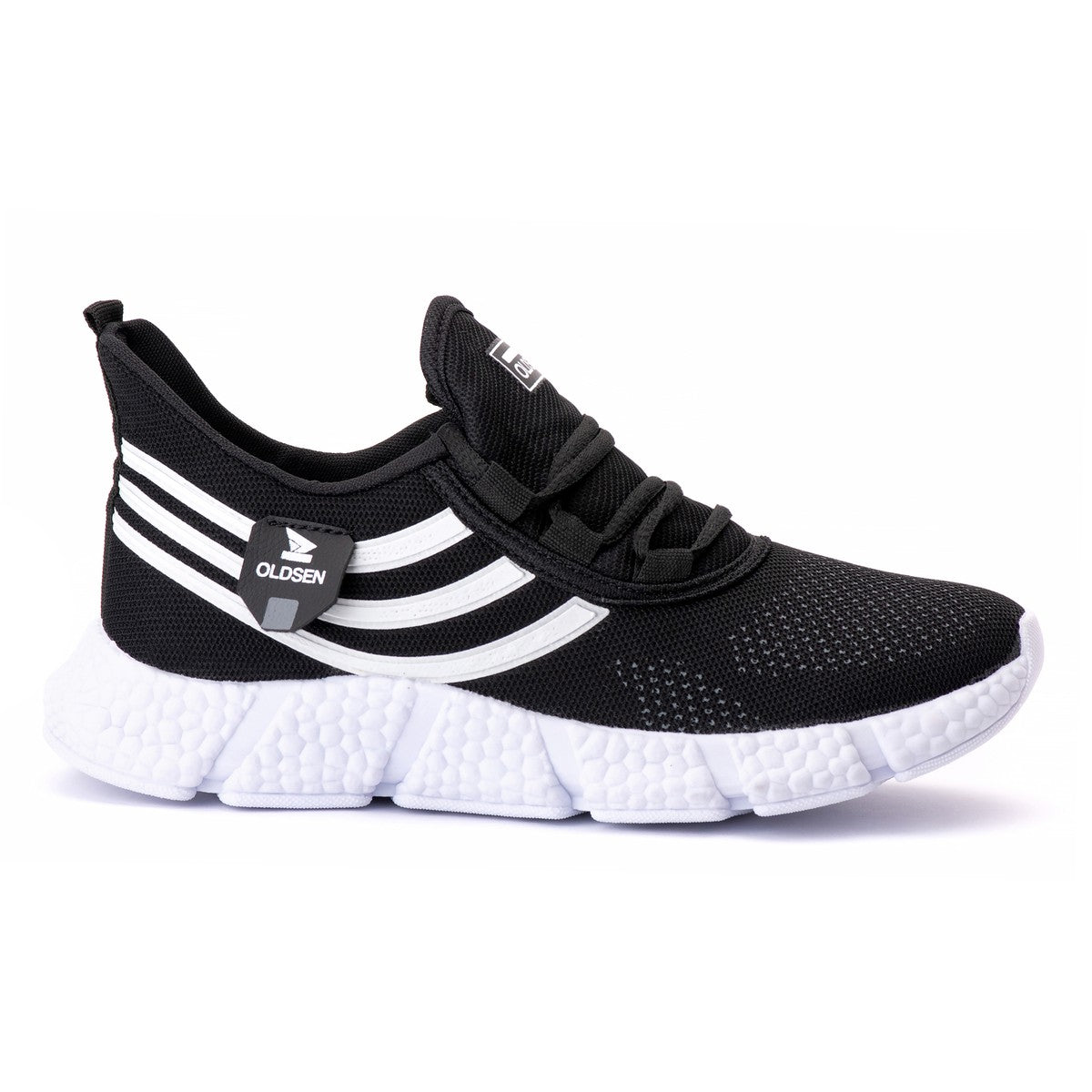 Tênis Masculino Casual Esportivo — Preto — detalhe