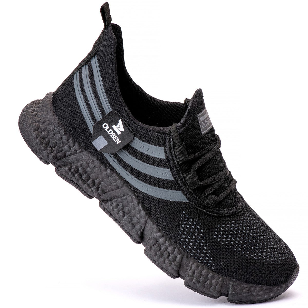Tênis Masculino Casual Esportivo — Preto — vista lateral