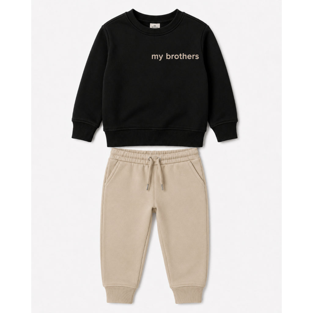 Conjunto Moleton Infantil My Brothers E Calça Jogger