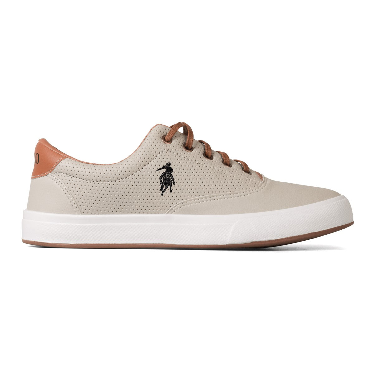 Sapatênis Masculino Casual — Bege — vista lateral