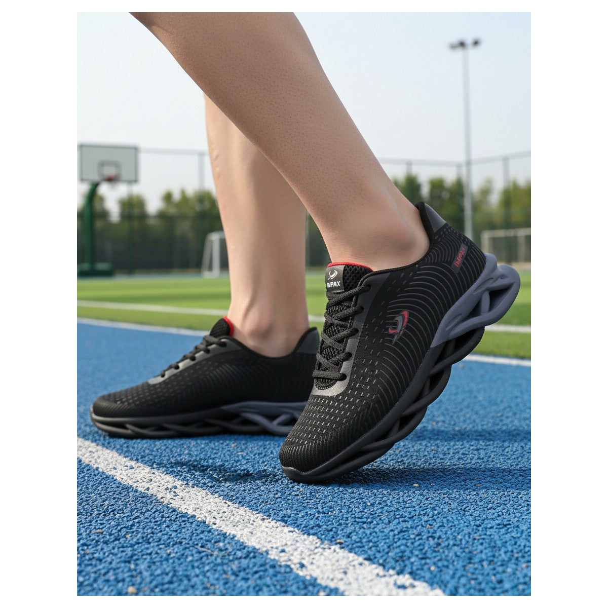 Tênis Masculino Casual Esportivo — Preto — vista frontal