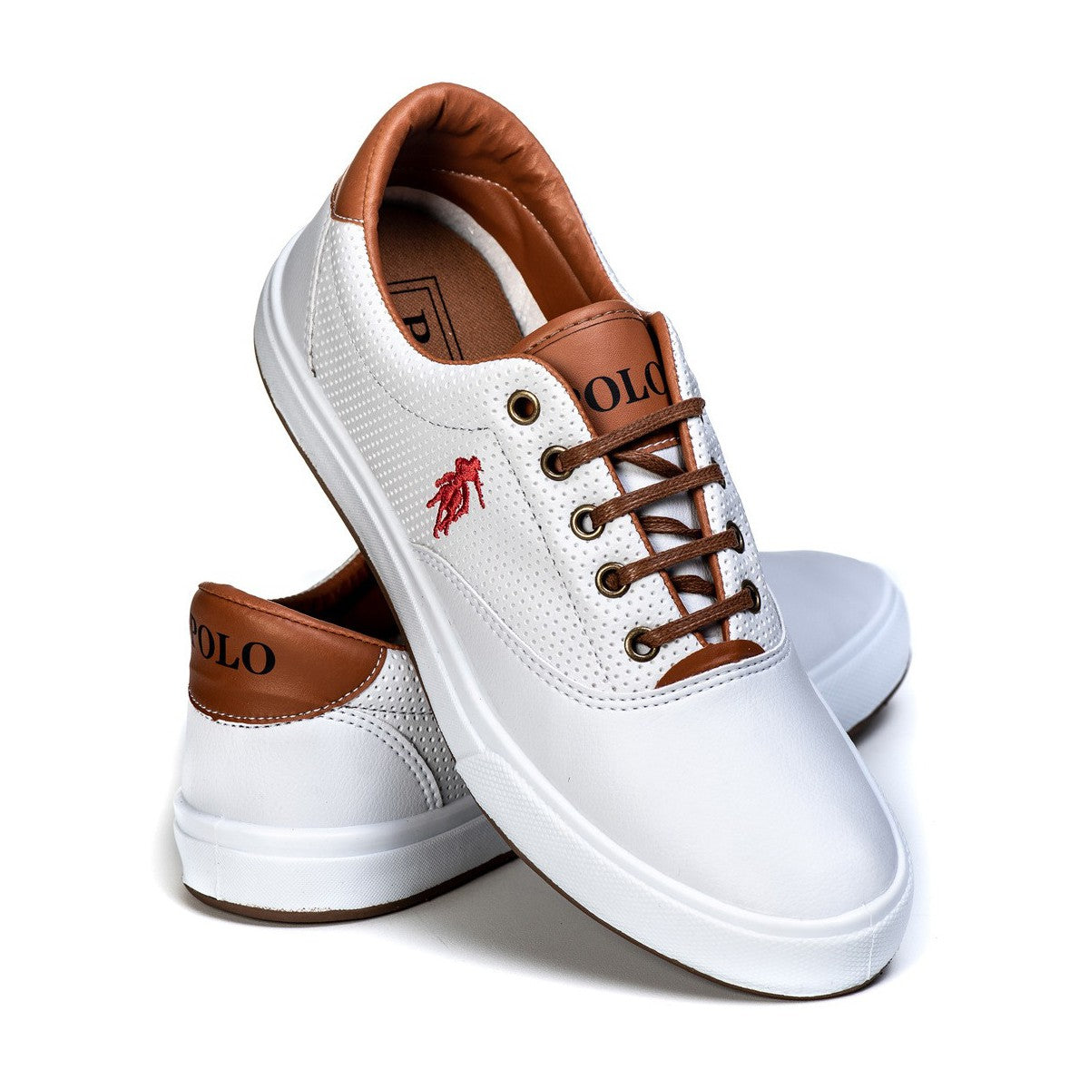 Sapatênis Masculino Casual — Branco — outro ângulo