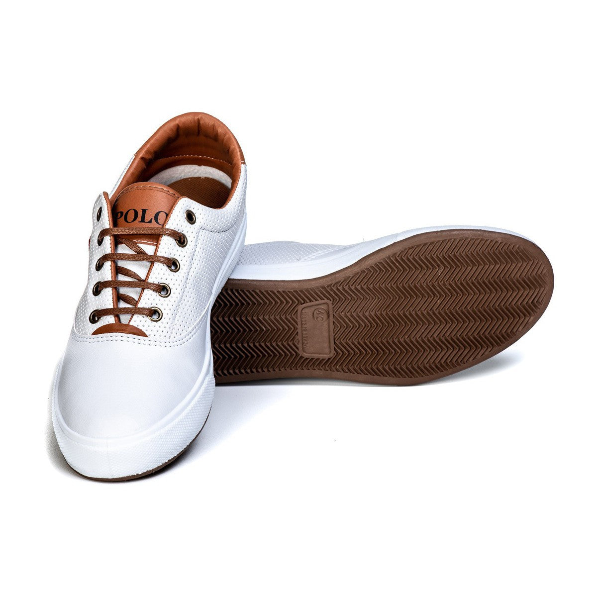 Sapatênis Masculino Casual — Branco — vista superior