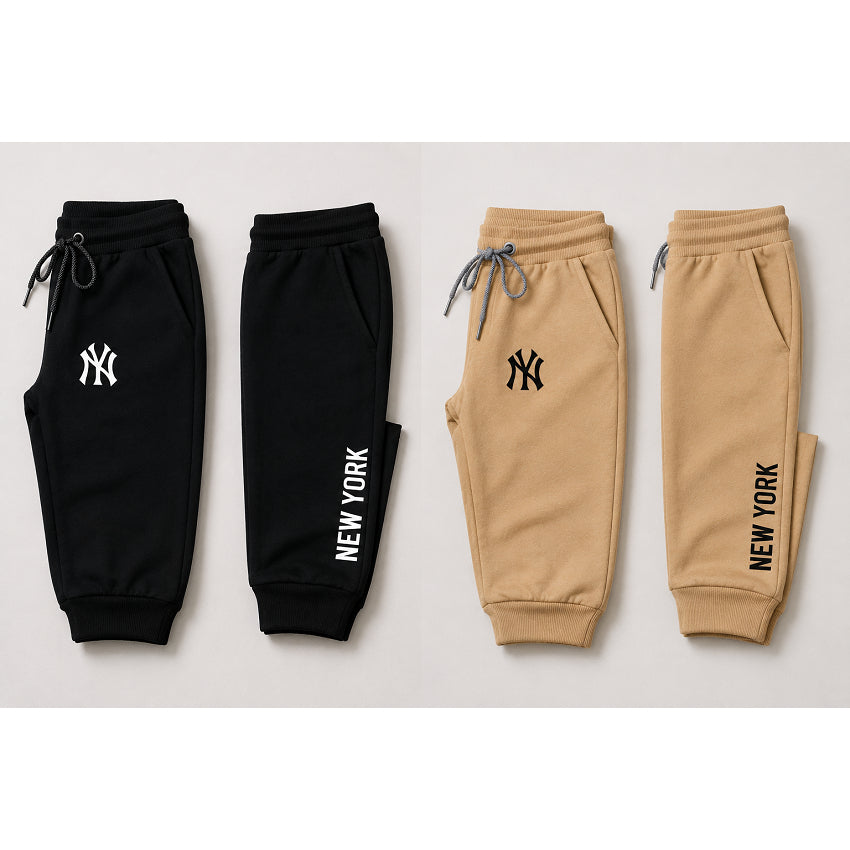 Kit 2 Calça Moletom Infantil NY Inverno Conforto Moda