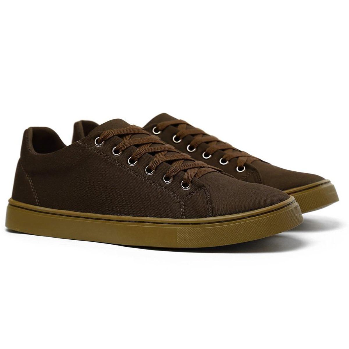 Sapatênis Masculino Casual — Café — vista superior