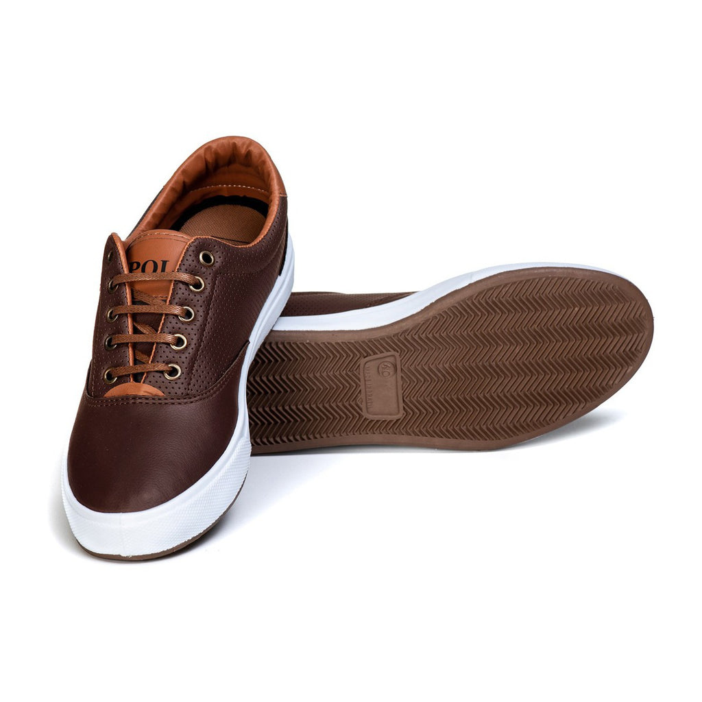 Sapatênis Masculino Casual — Café — vista superior