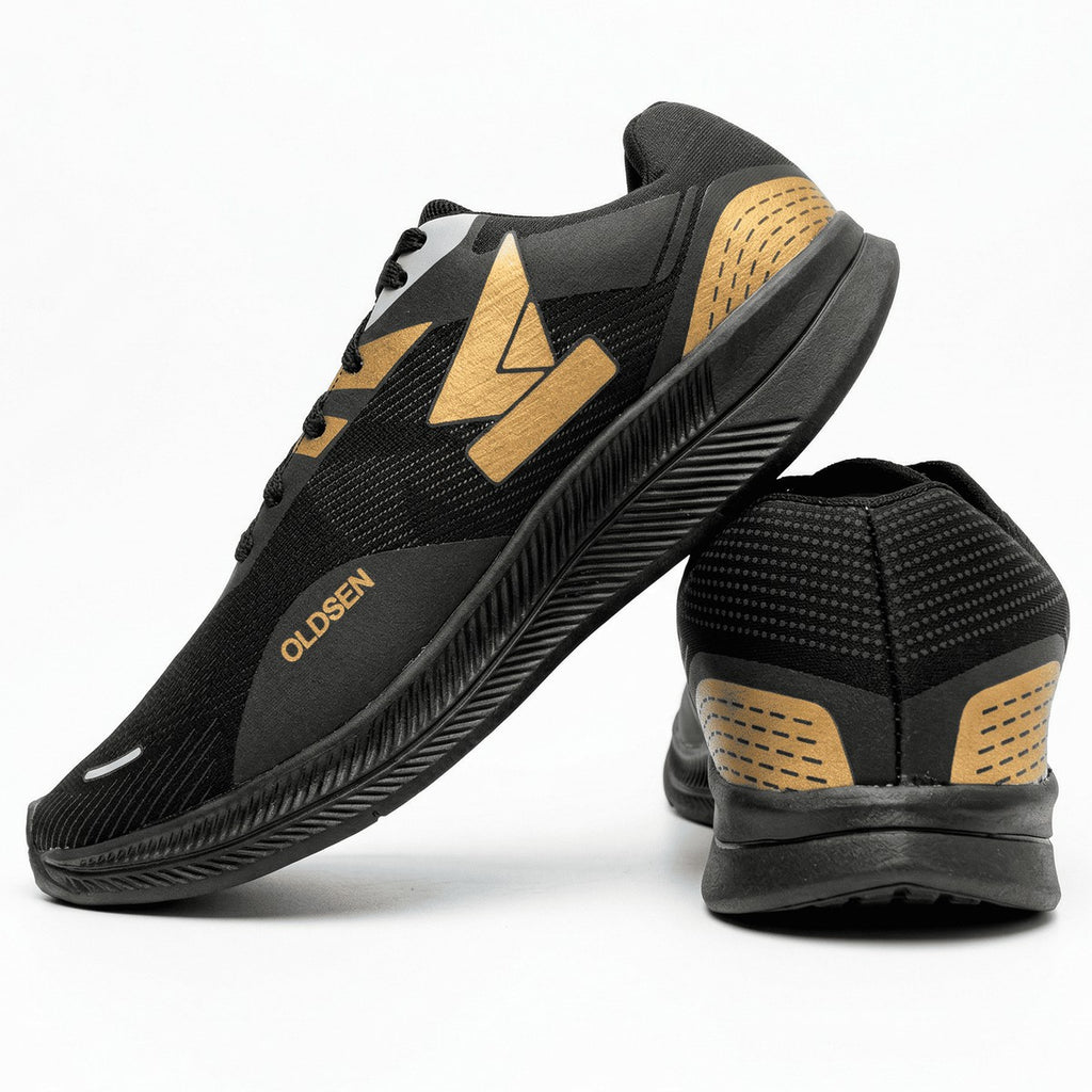 Tênis Masculino Casual Esportivo — Dourado — outro ângulo