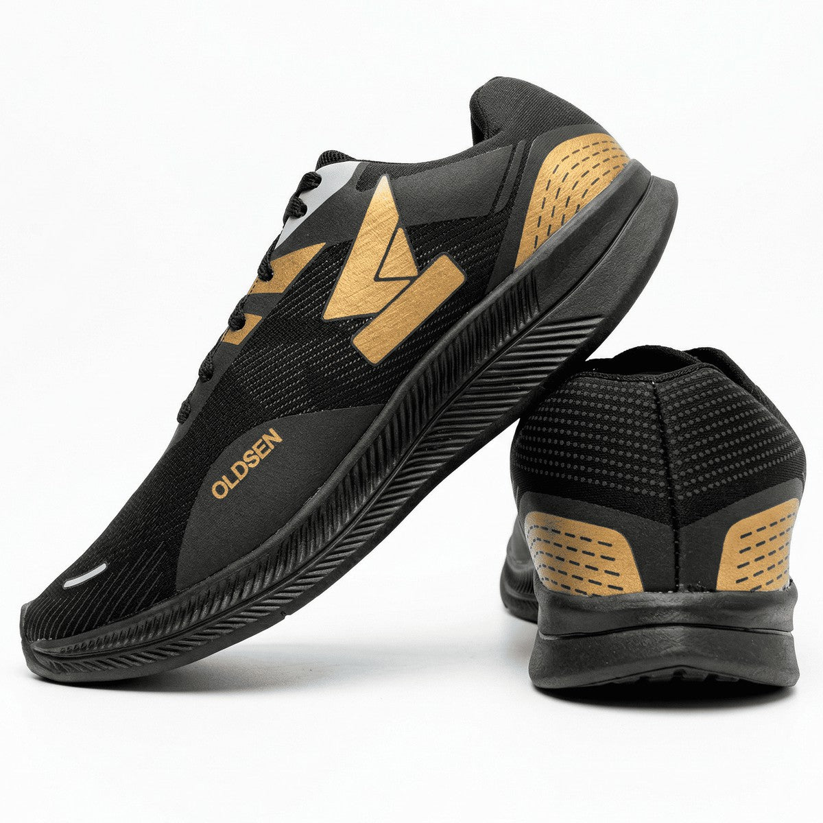 Tênis Masculino Casual Esportivo — Dourado — outro ângulo