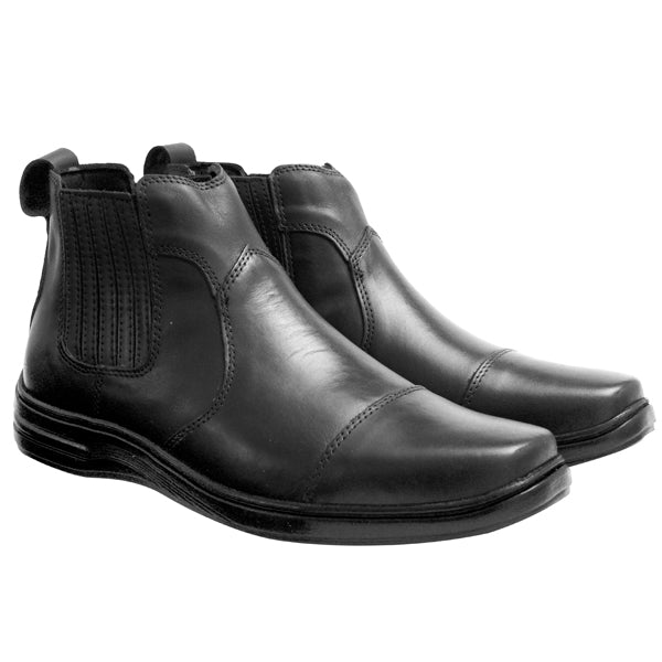 Botina Couro Comfort 7020 COURO PRETO