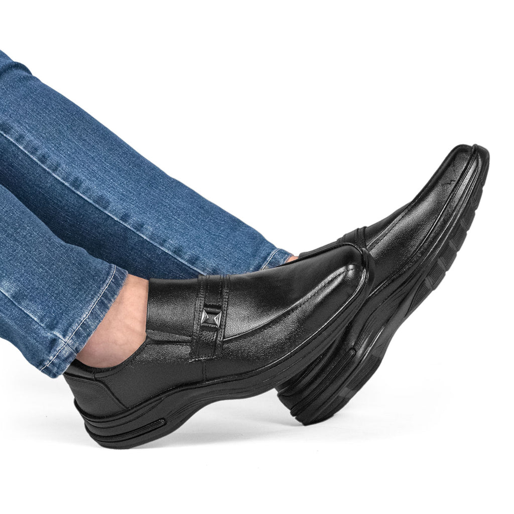 Sapato Social Couro Comfort 5040 COURO PRETO