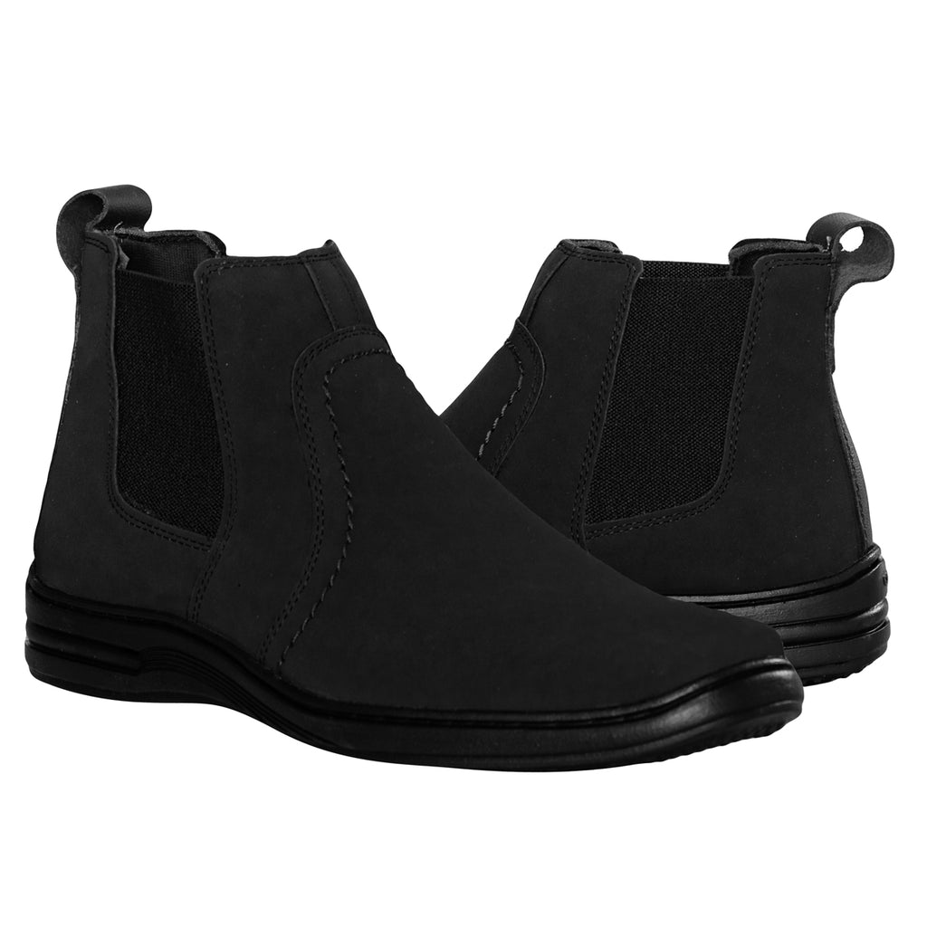 Botina Sintética Comfort 8013 NOBUCK PRETO