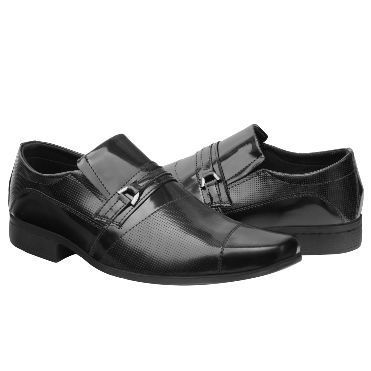Sapato Social Sintético 1021 VERNIZ PRETO