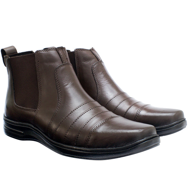 Botina Couro Comfort 7010 COURO CAFÉ