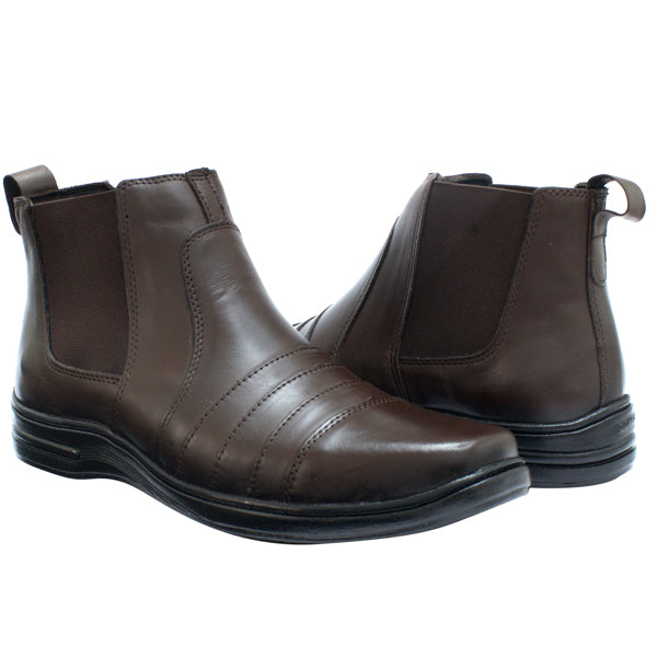 Botina Couro Comfort 7010 COURO CAFÉ