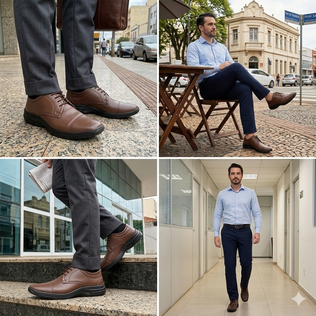 Sapato Comfort Sintético 15050 CAPUCCINO