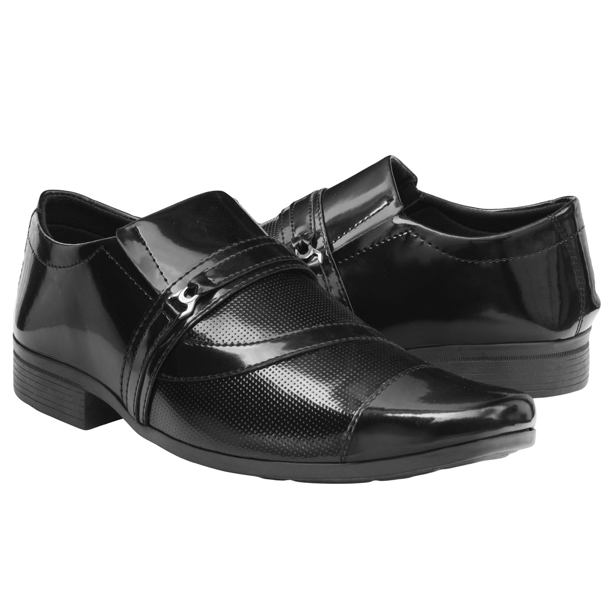Sapato Social Sintético 1061 VERNIZ PRETO
