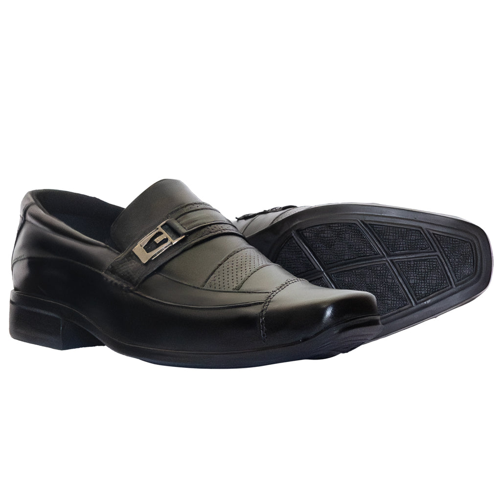 Sapato Social Couro Clássico 3051 COURO PRETO