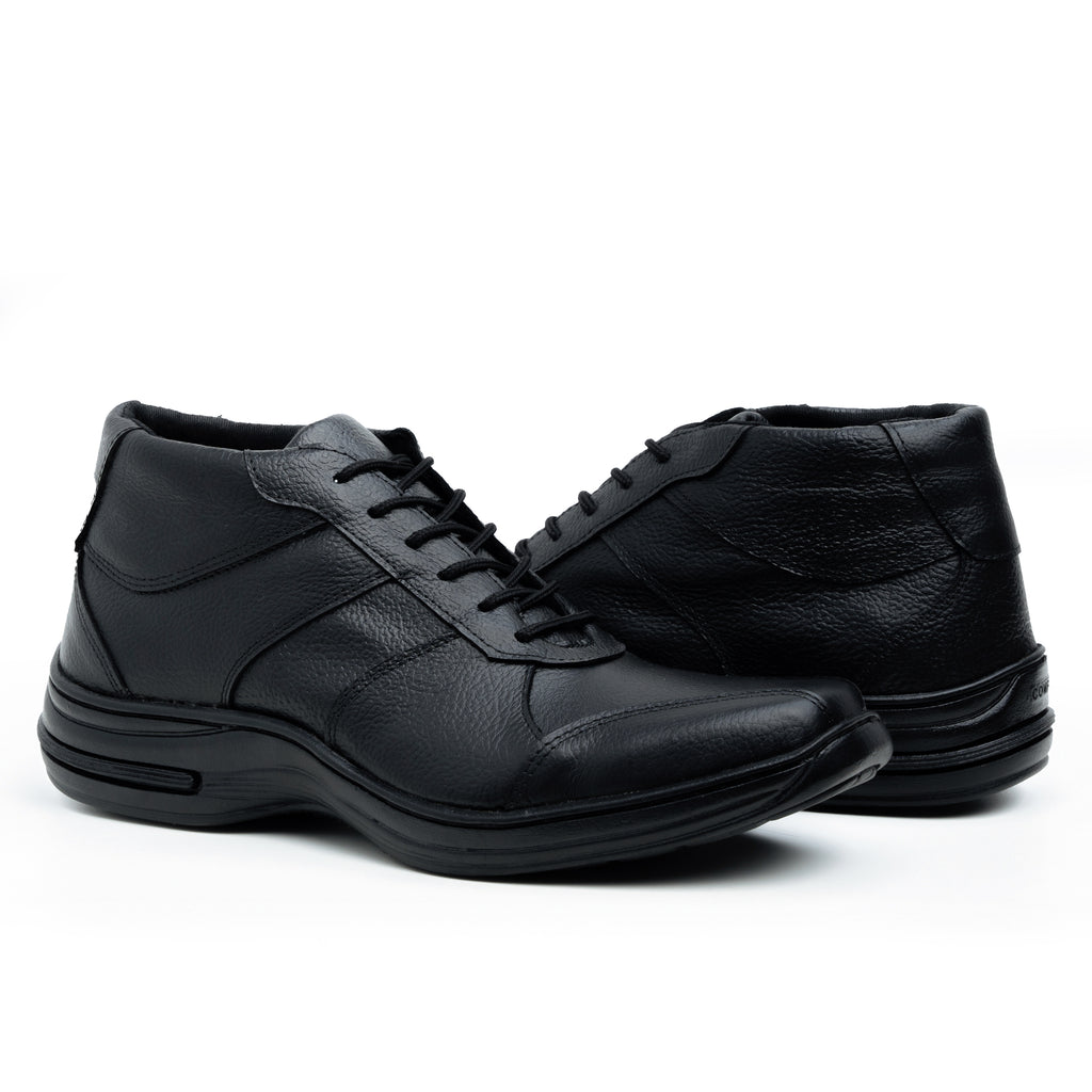 Sapato Social Couro Comfort 5062 - COURO PRETO
