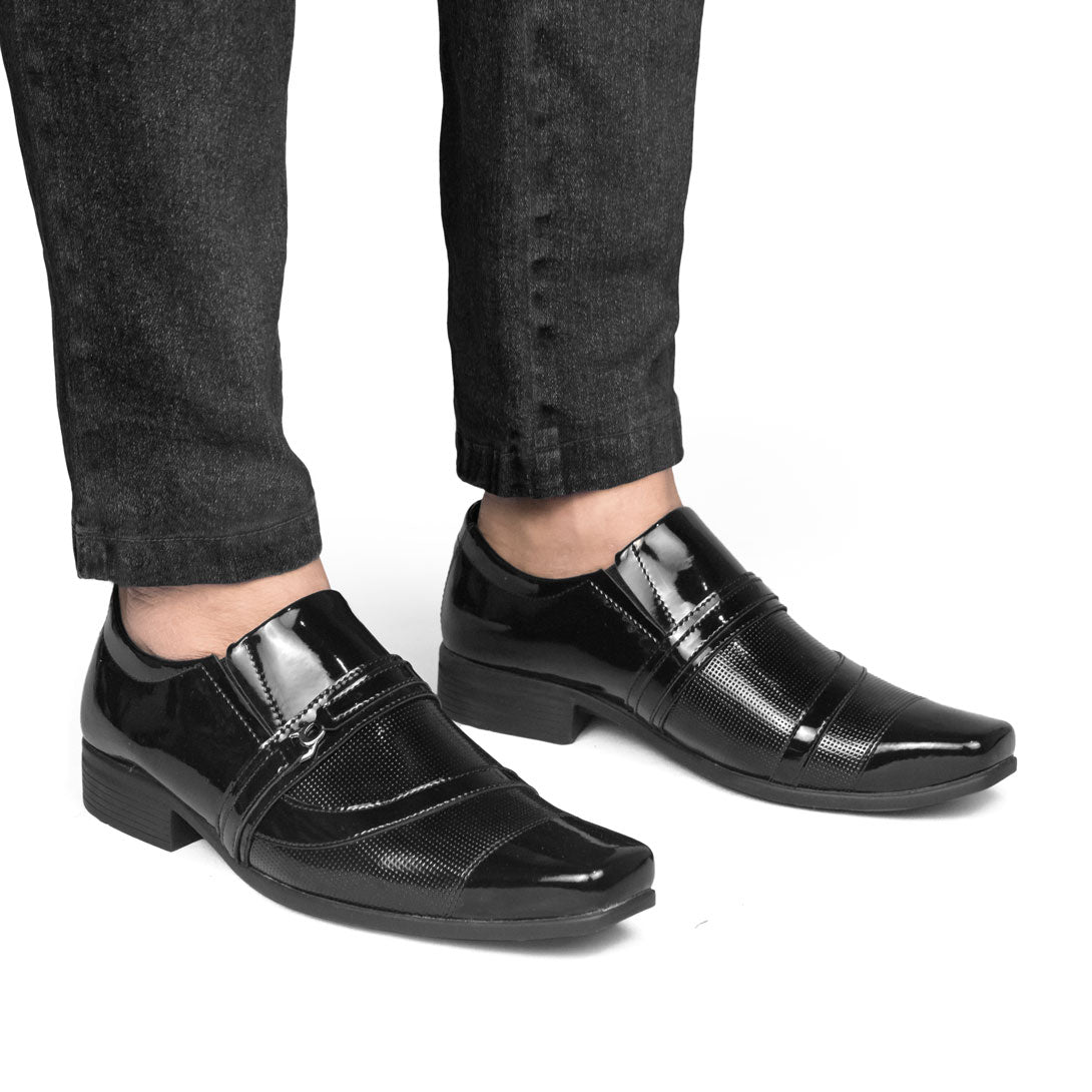 Sapato Social Sintético 1061 VERNIZ PRETO