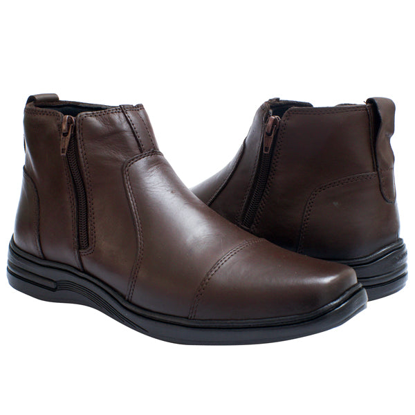 Botina Couro Comfort 7030 COURO CAFE