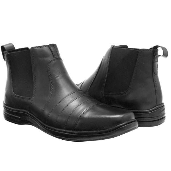 Botina Couro Comfort 7010 COURO PRETO