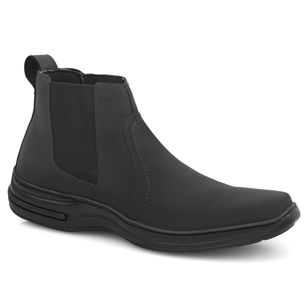 Botina Sintética Comfort 8013 NOBUCK PRETO