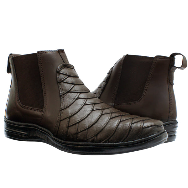 Botina Couro Comfort 7777 COURO CAFE