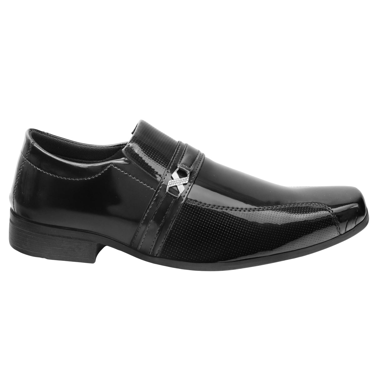 Sapato Social Sintético 1041 VERNIZ PRETO