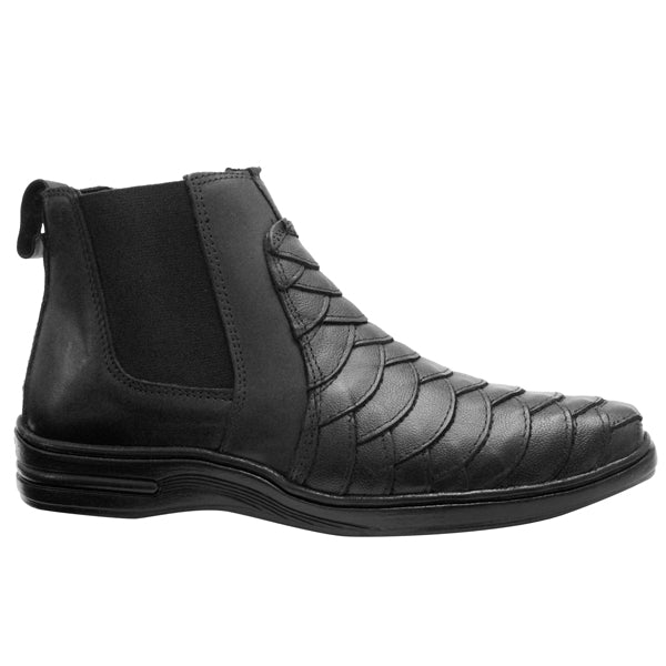 Botina Couro Comfort 7777 COURO PRETO