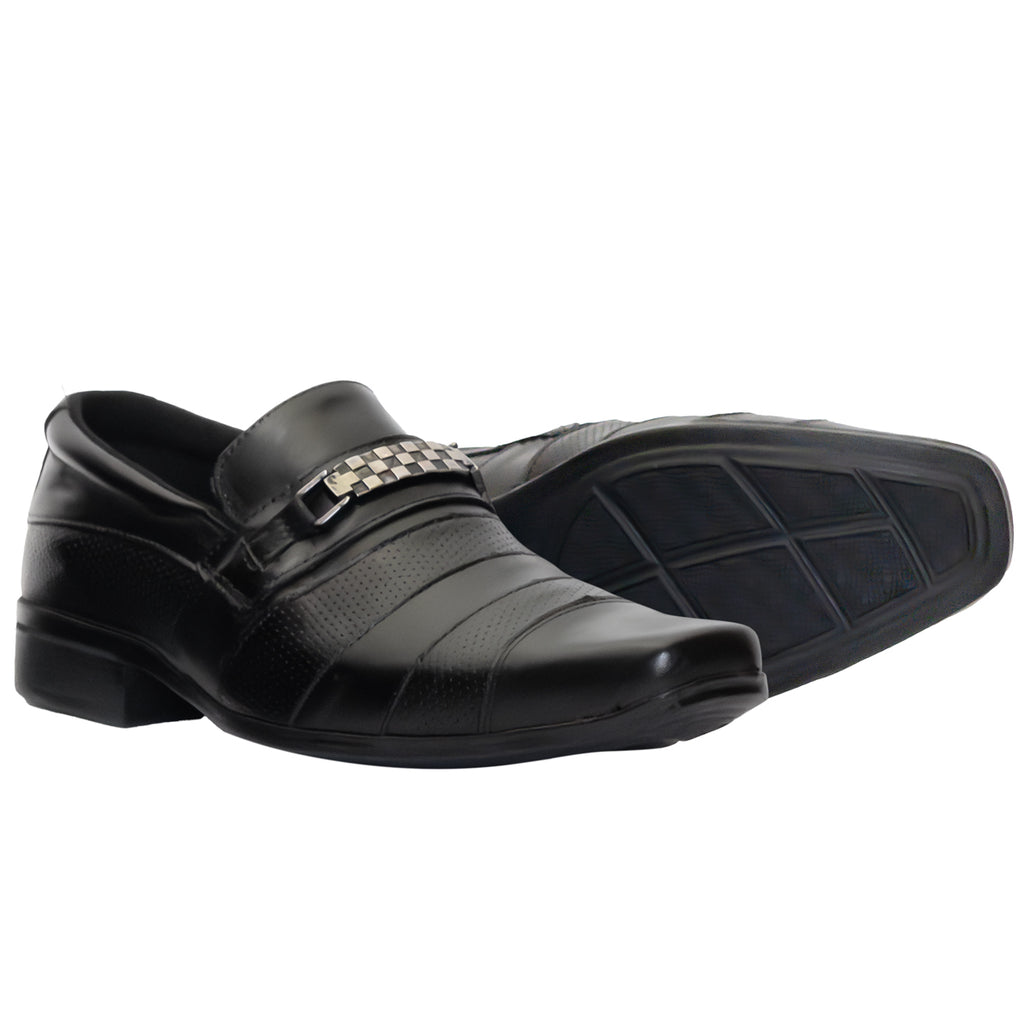 Sapato Social Couro Clássico 3041 COURO PRETO