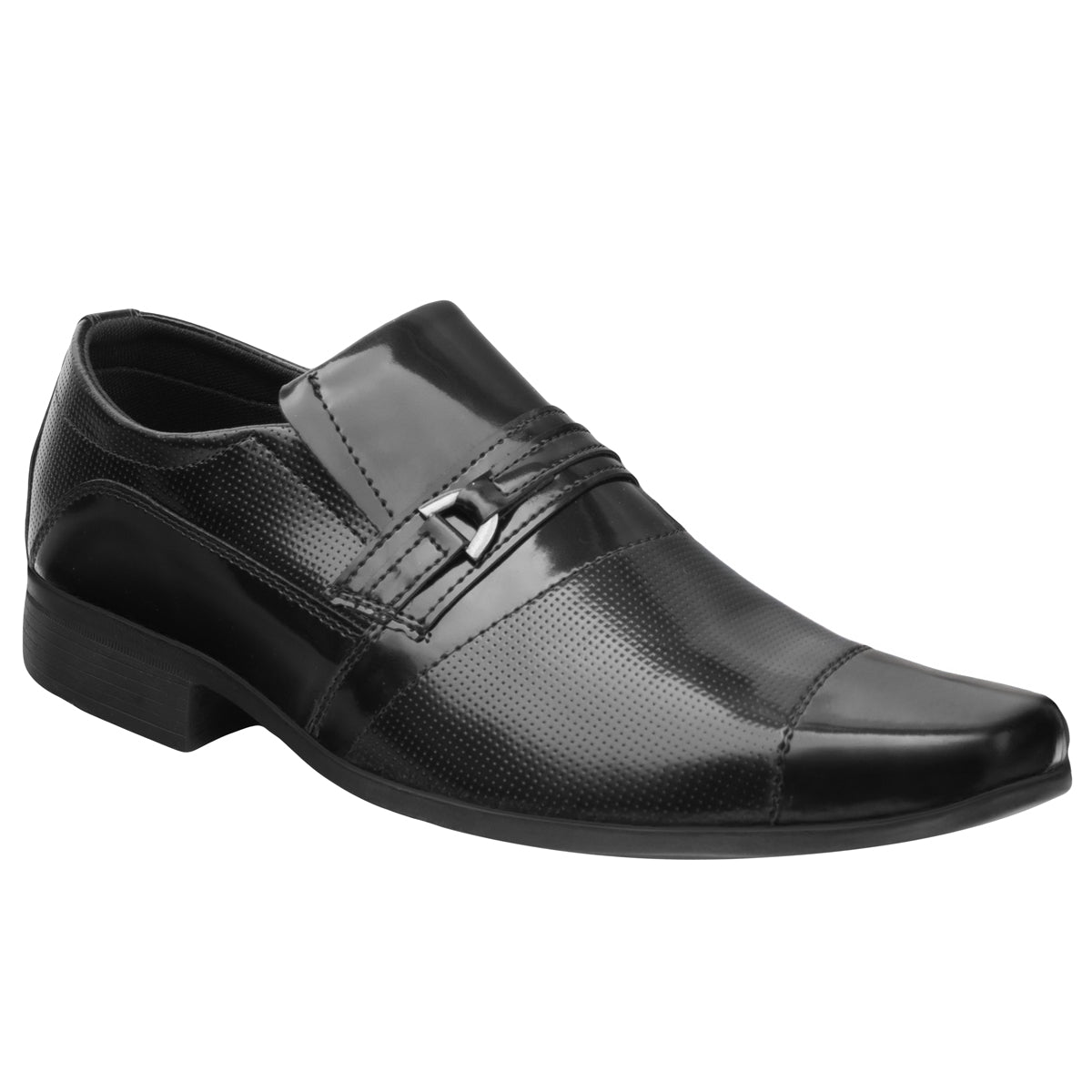 Sapato Social Sintético 1021 VERNIZ PRETO