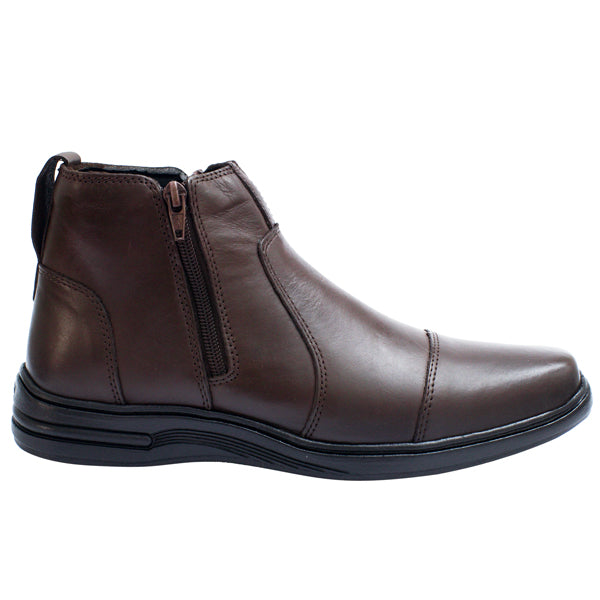 Botina Couro Comfort 7030 COURO CAFE