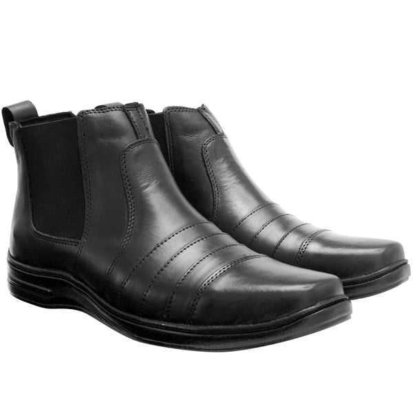 Botina Couro Comfort 7010 COURO PRETO