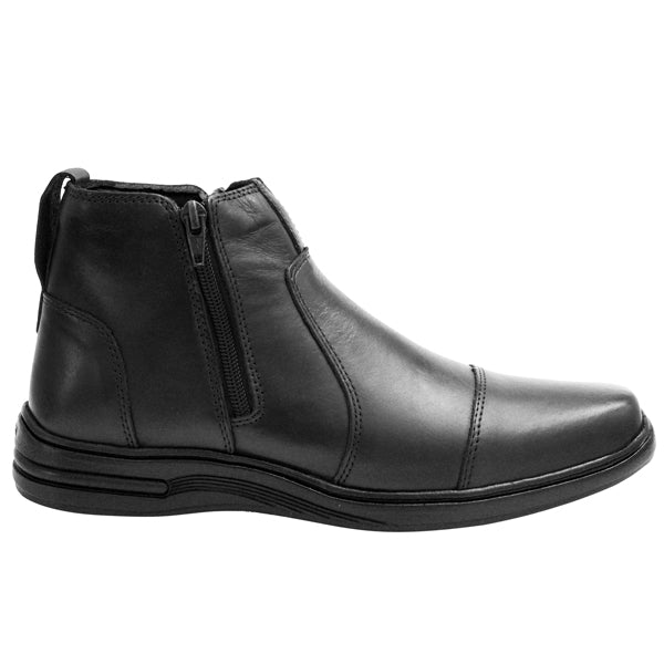Botina Couro Comfort 7030 COURO PRETO