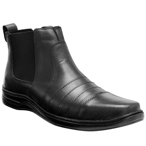 Botina Couro Comfort 7010 COURO PRETO