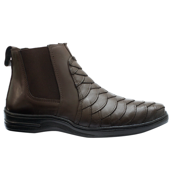 Botina Couro Comfort 7777 COURO CAFE