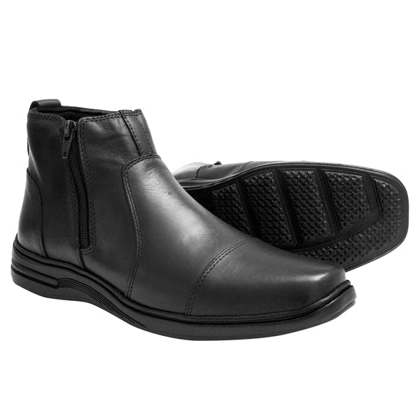Botina Couro Comfort 7030 COURO PRETO