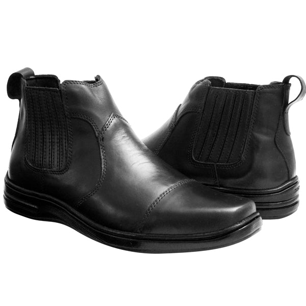 Botina Couro Comfort 7020 COURO PRETO