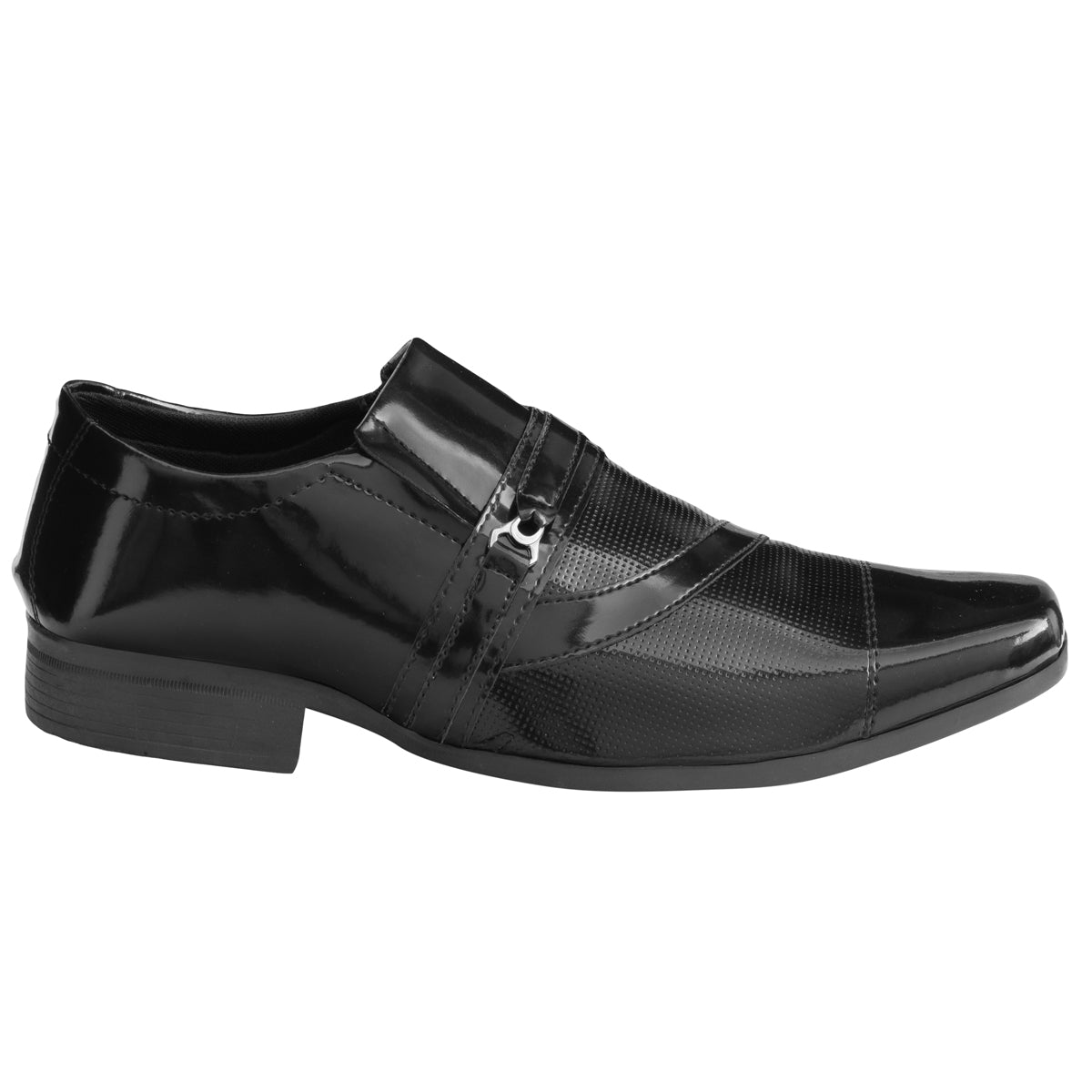 Sapato Social Sintético 1061 VERNIZ PRETO