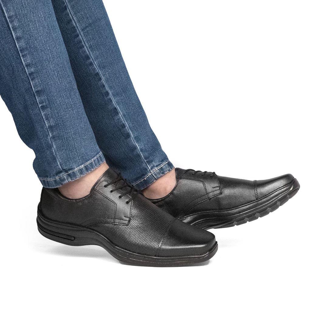 Sapato Social Couro Comfort 5051 COURO PRETO