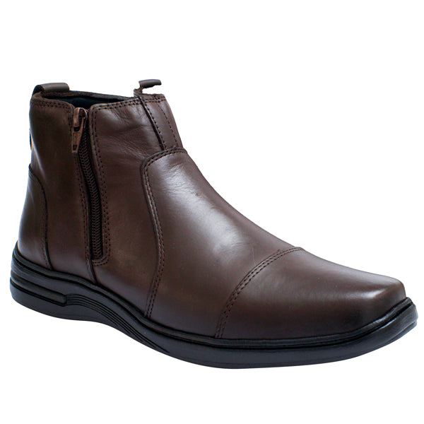 Botina Couro Comfort 7030 COURO CAFE