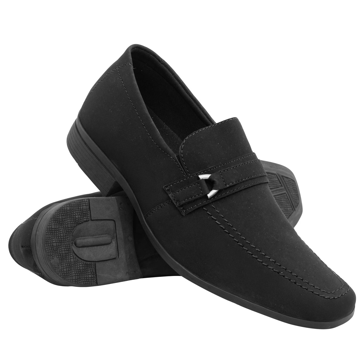 Sapato Social Sintético 1103 NOBUCK PRETO