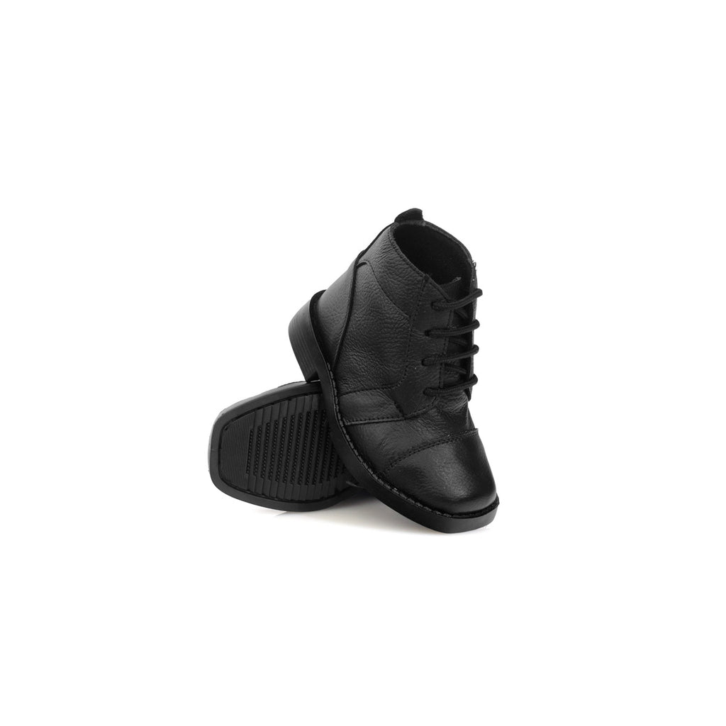Botina Infantil 13090 COURO PRETO