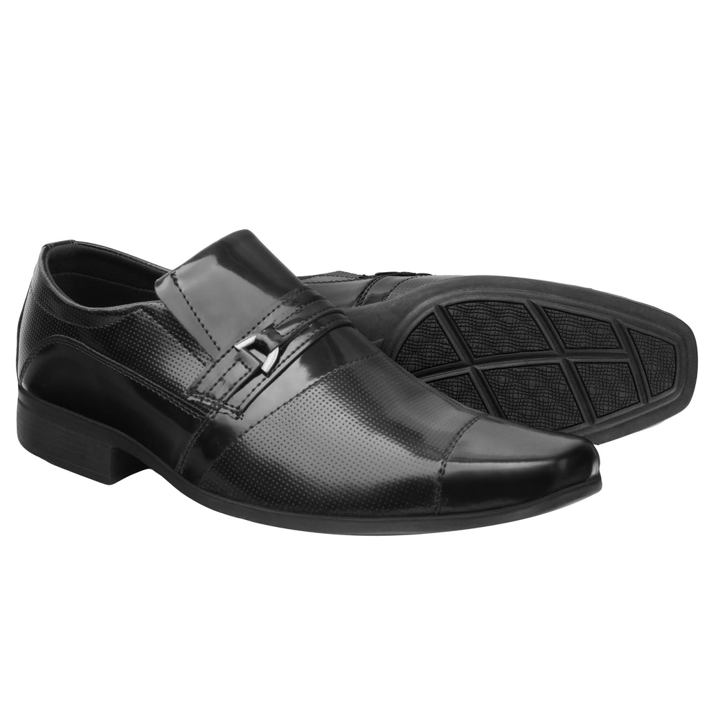 Sapato Social Sintético 1021 VERNIZ PRETO
